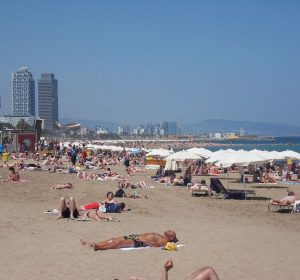 Am Strand von Barcelona